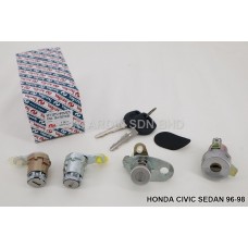 Honda Civic SO4 Sedan 96-98 Ignition Lock Cylinder / Door Lock / Trunk Lid Lock Key Sets